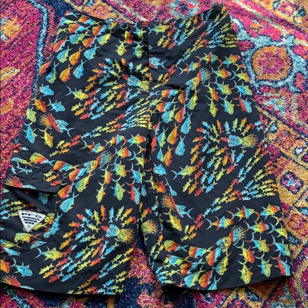 Boys Columbia PFG board shorts. Sz 14